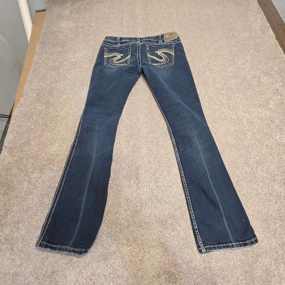 Silver Jeans Co Tuesday Slim Bootcut Women's W30 L33 Dark Wash Thick Stitch Y2K